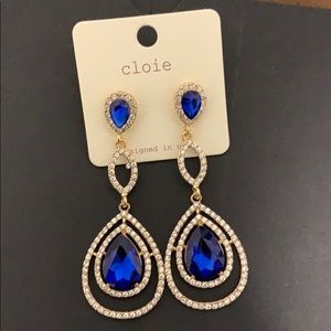 NEW Blue Tear Drop Earrings